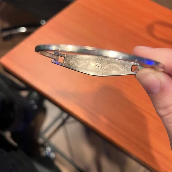 Turquoise Mexican Vintage Sterling Silver Cuff Bracelet 7” - Picture 6 of 12